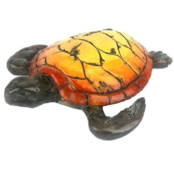 Globe Imports Globe Imports GI219W323 11 in. Driftwood Sea Turtle Figurine - GI219W323
