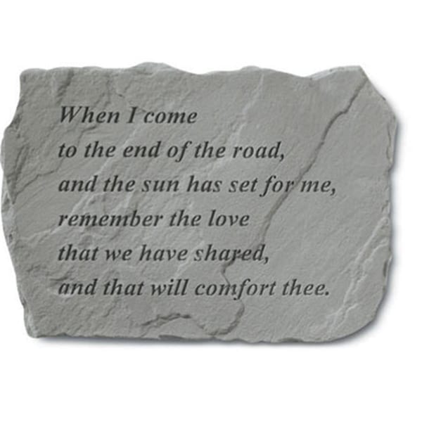 Kay Berry - Inc. When I Come To The End Of The Road - Memorial - 18 Inches x 13 Inches - KA313576