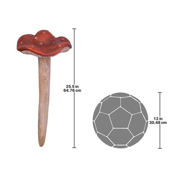 Design Toscano Garden Gnome Wild Mushroom Stake Collection: Porcino - FU42014