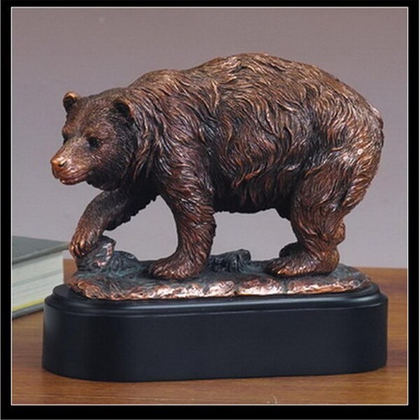 Dwellingdesigns F Bear Bronze Plated Resin Sculpture - DW2619775
