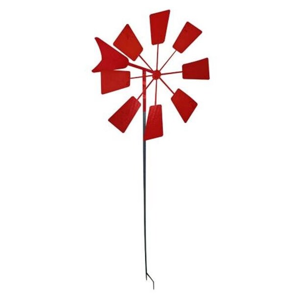 Alpine Corp Alpine Corp KIY102RD 52 in. Metal Windmill Stake - Red - KIY102RD