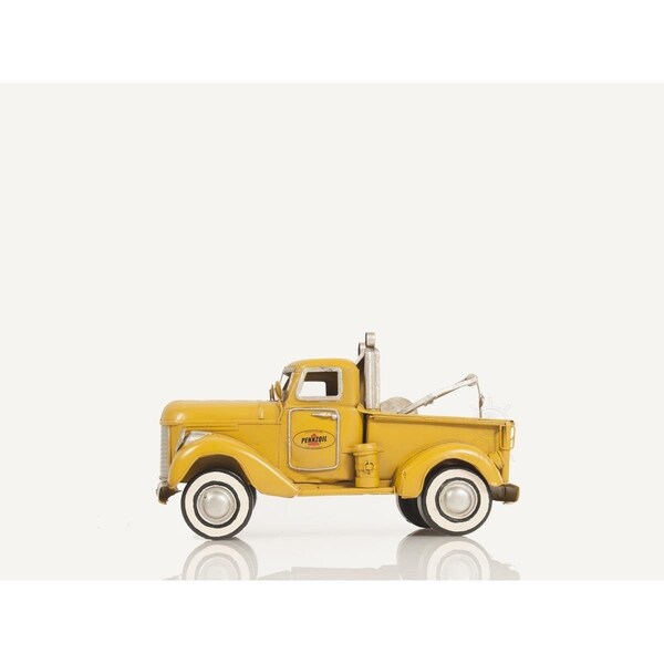 Homeroots C1926 Pennzoil Tow Truck Yellow Model Sculpture - 401166