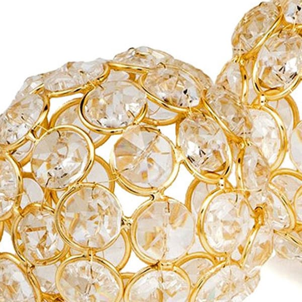 Homeroots 3 in. Polished Spheres in Brilliant Shiny Luster Finished & Golden Frame - Set of 2 - 383755