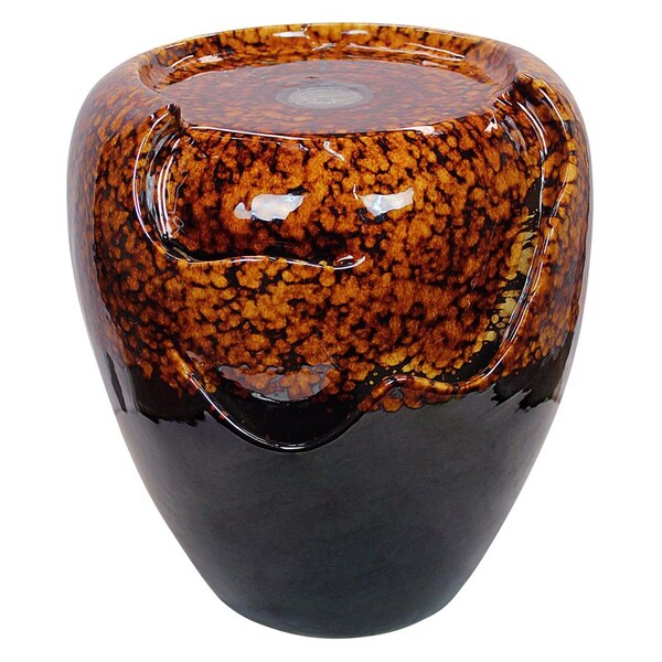 Design Toscano Burnt Umbra Ceramic Jar Garden Fountain - SS12360