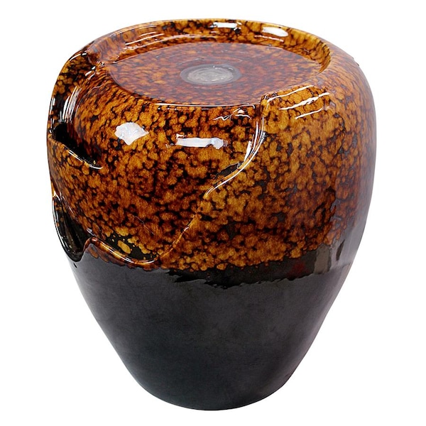 Design Toscano Burnt Umbra Ceramic Jar Garden Fountain - SS12360