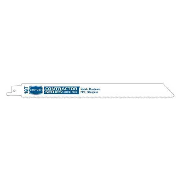 Century Drill & Tool 9" L x Metal Cutting Contractor Bi-Metal Recip Blade, 18Tx9 in - 07918
