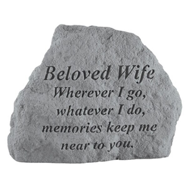 Kay Berry Beloved Wife Wherever I Go-Whatever I Do - Memorial -  6.5 ines x 4.75 ines - 16820