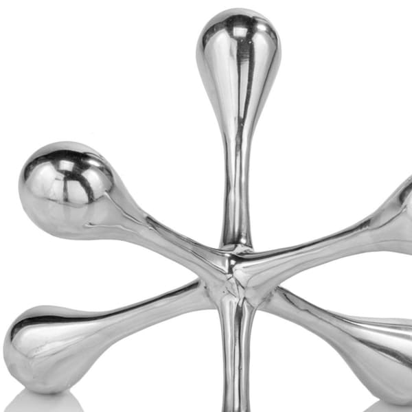 Homeroots 7 x 7 x 5.5 in. Silver Cantillo Decorative Jack Sculpture - 354759