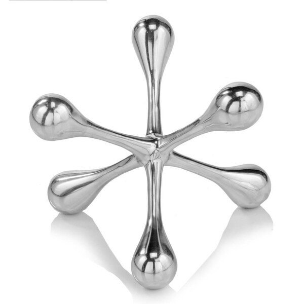 Homeroots 7 x 7 x 5.5 in. Silver Cantillo Decorative Jack Sculpture - 354759
