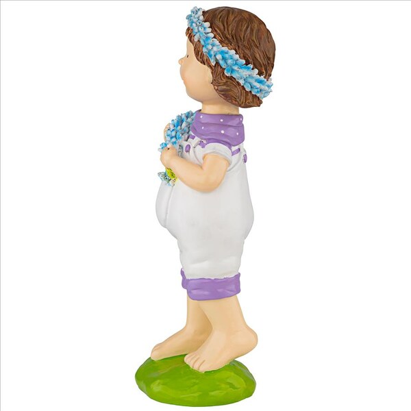 Design Toscano Bluebonnet Twins Springtime Child Garden Statue: Thierry Boy - QL215172