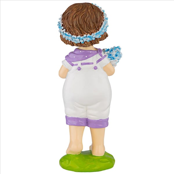 Design Toscano Bluebonnet Twins Springtime Child Garden Statue: Thierry Boy - QL215172