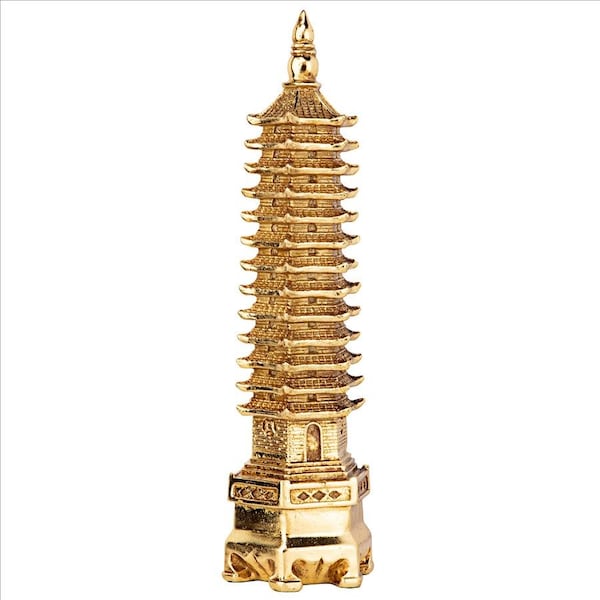 Design Toscano Golden Wen Chang Asian Pagoda Tower Statue - QL1316