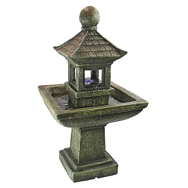 Design Toscano Sacred Space Pagoda Illuminated Garden Fountain - QN1509