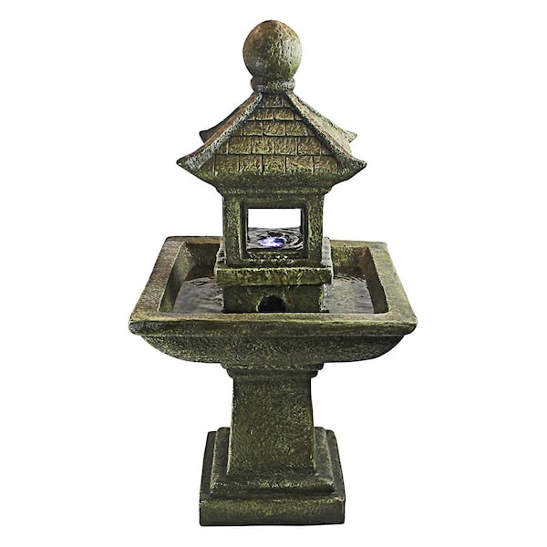 Design Toscano Sacred Space Pagoda Illuminated Garden Fountain - QN1509