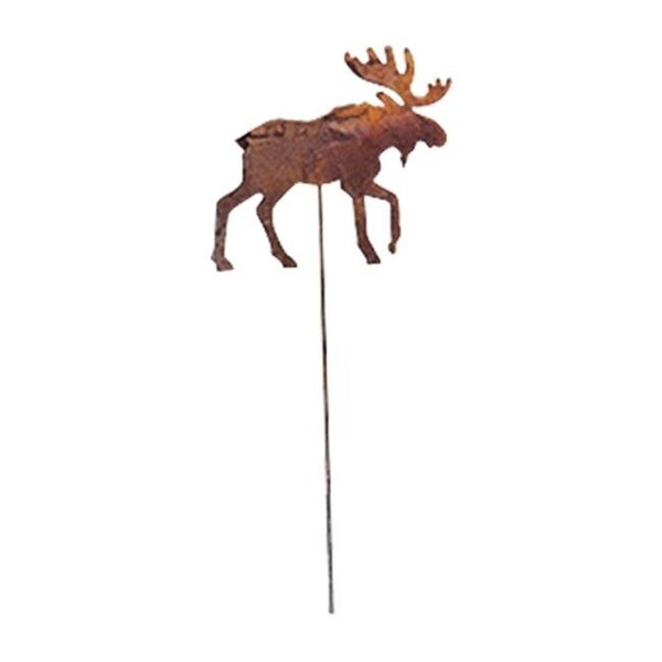 Village Wrought Iron Village Wrought Iron RGS-19 Moose Rusted Garden Stake - RGS-19
