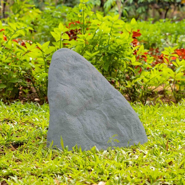 Gardenised Decorative Outdoor Artificial Faux Stone Rock, Garden Patio Granite Grey Stone, Monument Shaped - QI004607