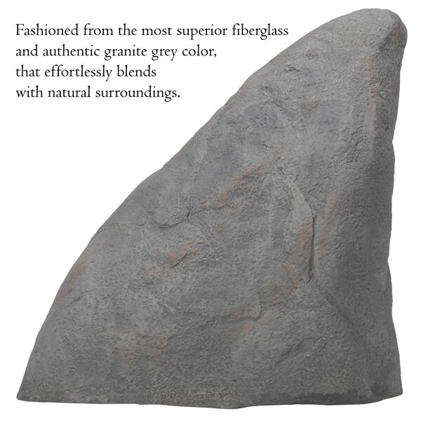 Gardenised Decorative Outdoor Artificial Faux Stone Rock, Garden Patio Granite Grey Stone, Monument Shaped - QI004607