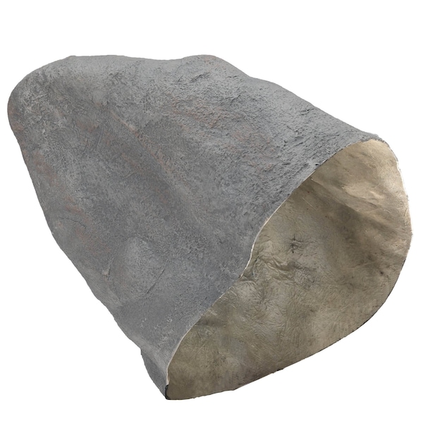 Gardenised Decorative Outdoor Artificial Faux Stone Rock, Garden Patio Granite Grey Stone, Monument Shaped - QI004607