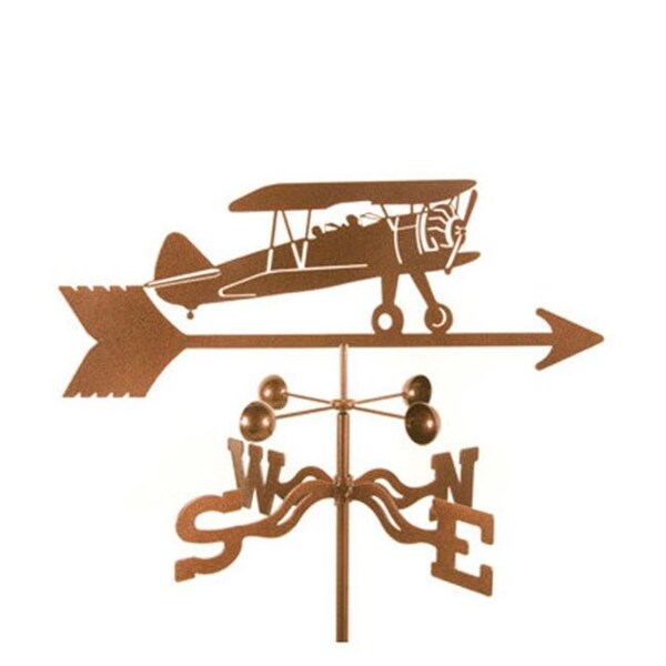 Ez Vane EZ Vane EZ1001-GR Airplane Bi Plane Weathervane with Garden Mount - EZ1001-GR