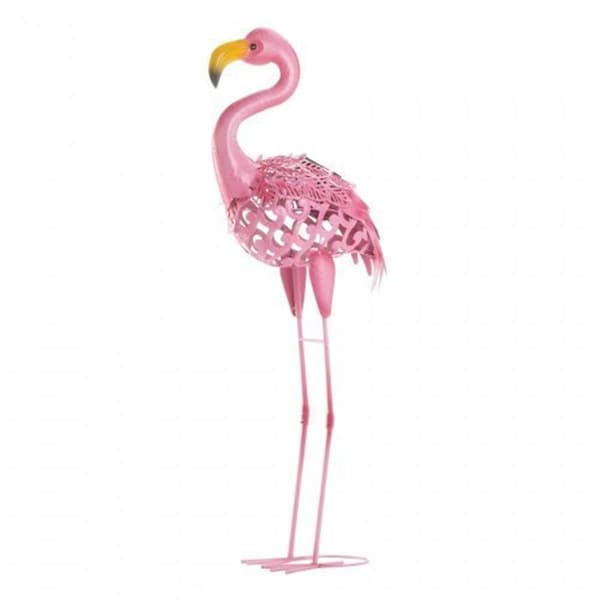 Summerfield Terrace Standing Tall Solar Flamingo Statue, Blue - 10018932