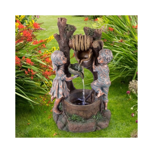 Nature Spring Nature Spring LED Children at Well Water Fountain - 492637JWD