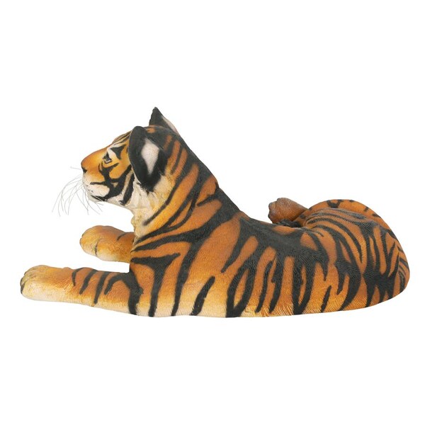 Design Toscano The Grand-Scale Lying Down Bengal Tiger Cub Statue - NE80148
