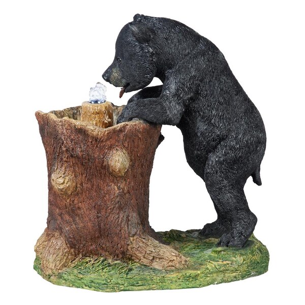 Design Toscano Guzzling Gulp Black Bear Garden Fountain - KY2093