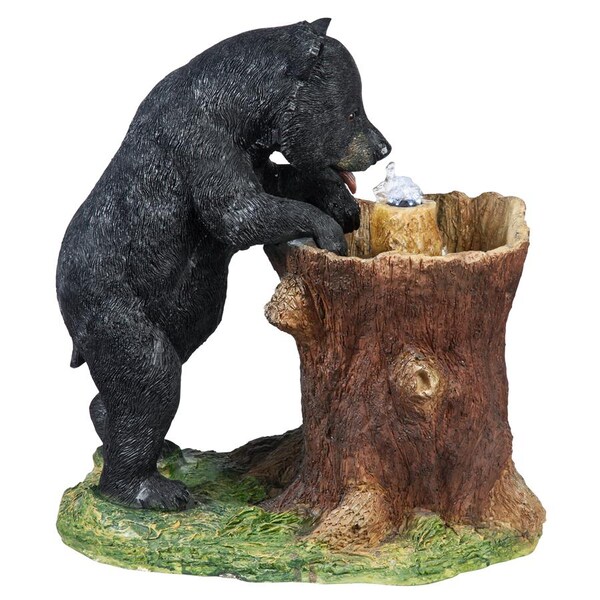 Design Toscano Guzzling Gulp Black Bear Garden Fountain - KY2093