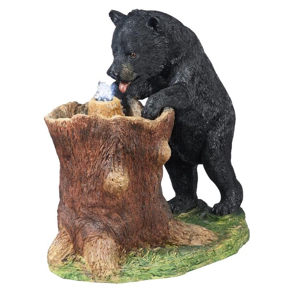 Design Toscano Guzzling Gulp Black Bear Garden Fountain - KY2093