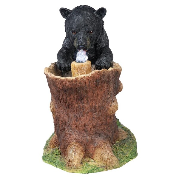 Design Toscano Guzzling Gulp Black Bear Garden Fountain - KY2093