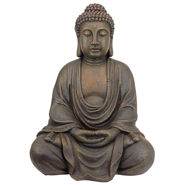 Design Toscano Meditative Buddha of the Grand Temple: Dark Stone, Medium - AL1614