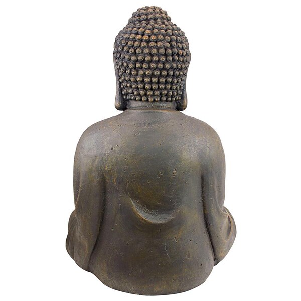Design Toscano Meditative Buddha of the Grand Temple: Dark Stone, Medium - AL1614
