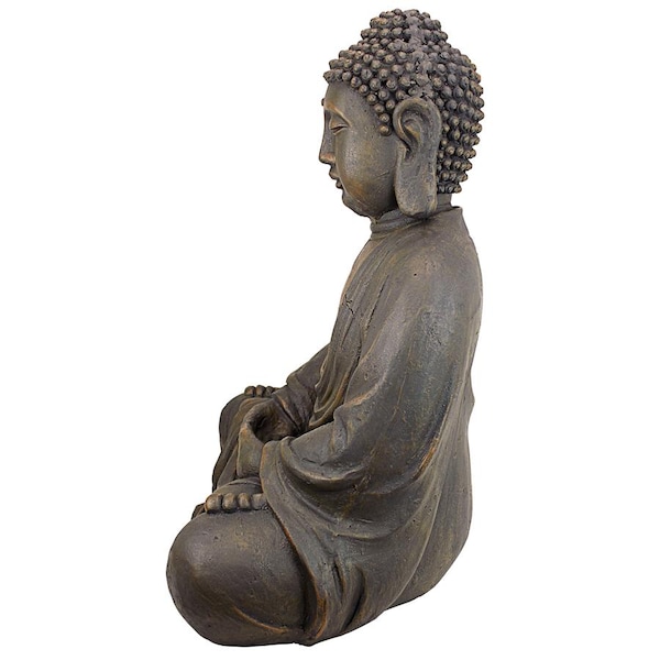 Design Toscano Meditative Buddha of the Grand Temple: Dark Stone, Medium - AL1614