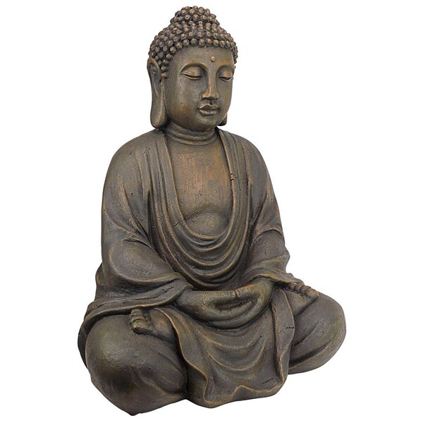 Design Toscano Meditative Buddha of the Grand Temple: Dark Stone, Medium - AL1614