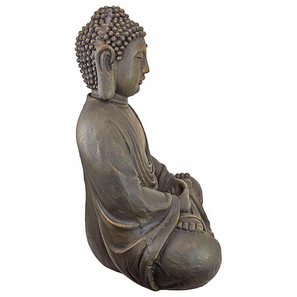 Design Toscano Meditative Buddha of the Grand Temple: Dark Stone, Medium - AL1614