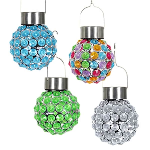 Terasu Garden Supplies Four Seasons Courtyard Solar Hanging Acrylic Ball, Assorted Colors - TE3253267