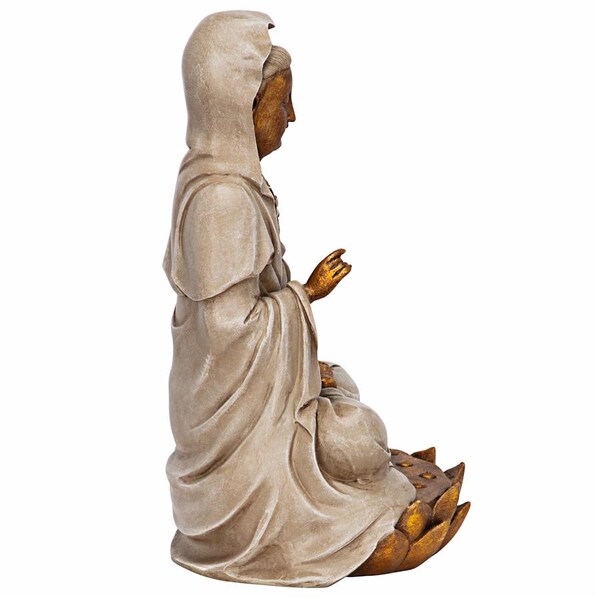 Design Toscano Goddess Guan Yin Seated on a Lotus Statue - EU1017