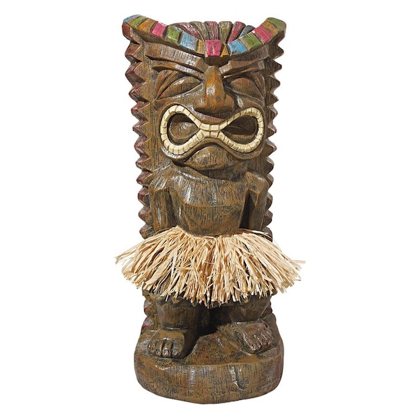 Design Toscano Pau Hana Hawaiian Tiki Totem Statue: Set of Two - AL91623