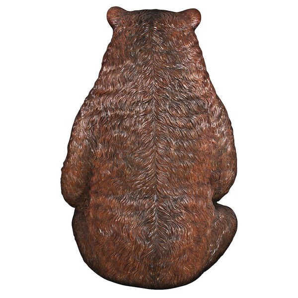 Design Toscano Sitting Pretty Oversized Brown Bear Statue with Paw Seat - NE130011