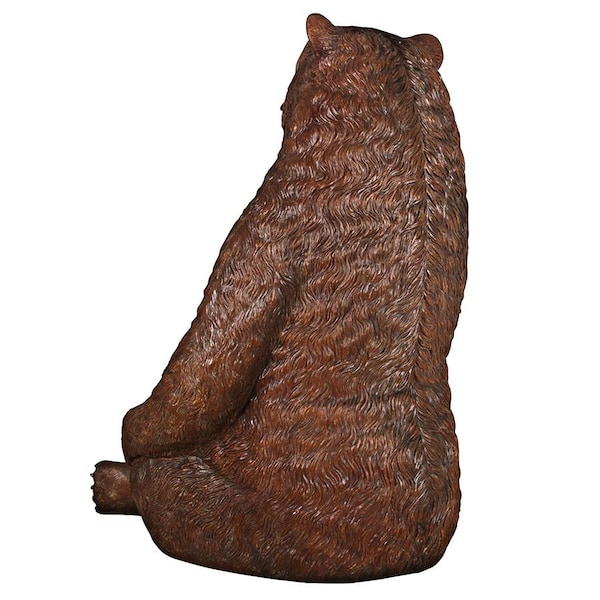 Design Toscano Sitting Pretty Oversized Brown Bear Statue with Paw Seat - NE130011