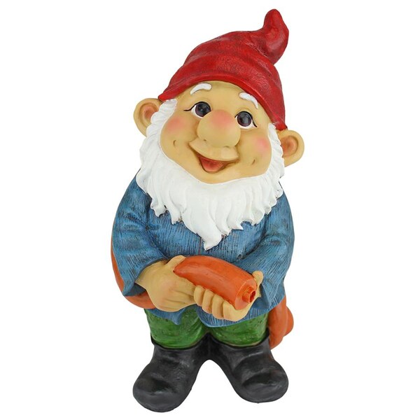 Design Toscano Hose It Off Harry, Gnome Spitter Piped Statue - QM2592000