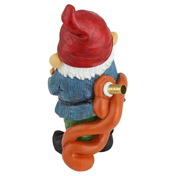 Design Toscano Hose It Off Harry, Gnome Spitter Piped Statue - QM2592000