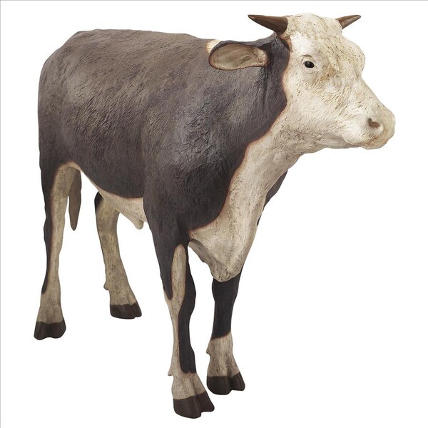 Design Toscano The Grand-Scale Wildlife Animal Collection: Hereford Steer Statue - NE80125