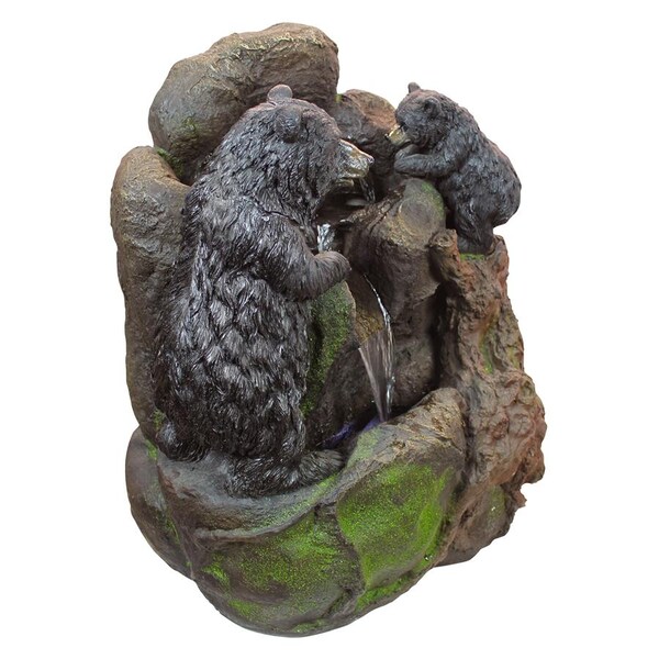 Design Toscano Grizzly Gulch Black Bears Sculptural Fountain - SH380324