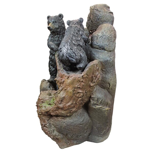 Design Toscano Grizzly Gulch Black Bears Sculptural Fountain - SH380324