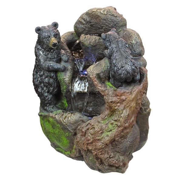 Design Toscano Grizzly Gulch Black Bears Sculptural Fountain - SH380324