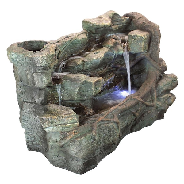 Design Toscano Staggered Rock Canyon Cascading Garden Fountain - DW96011