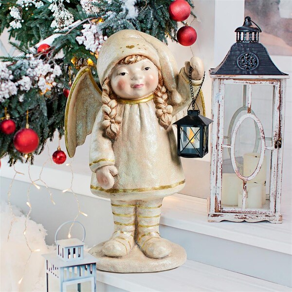 Design Toscano Noelle Shines the Christmas Light Holiday Angel Statue - DS19119
