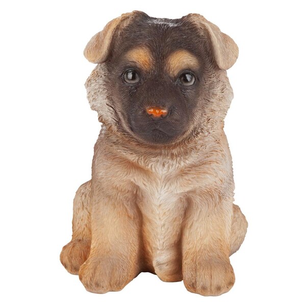 Design Toscano German Shepherd Puppy Partner Collectible Dog Statue - JQ11223