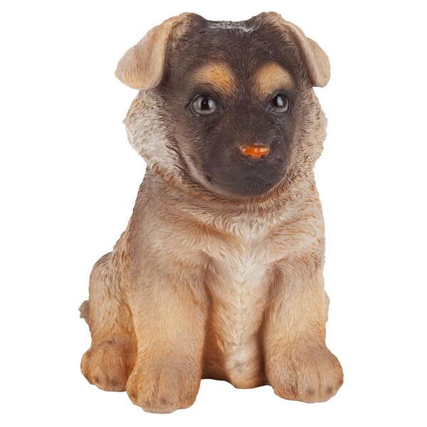 Design Toscano German Shepherd Puppy Partner Collectible Dog Statue - JQ11223